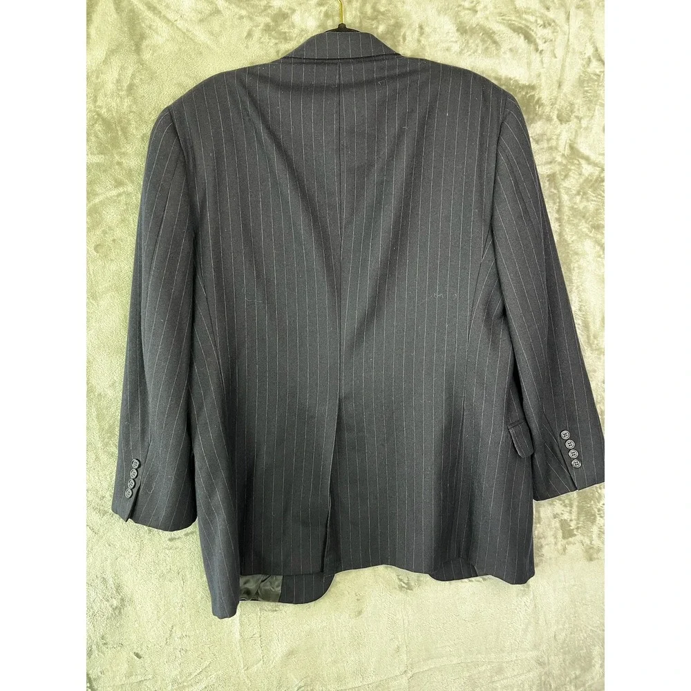 Austin Reed London Blazer Mens 41R Navy Blue Pinstripe‎ Wool Sport Coat EUC